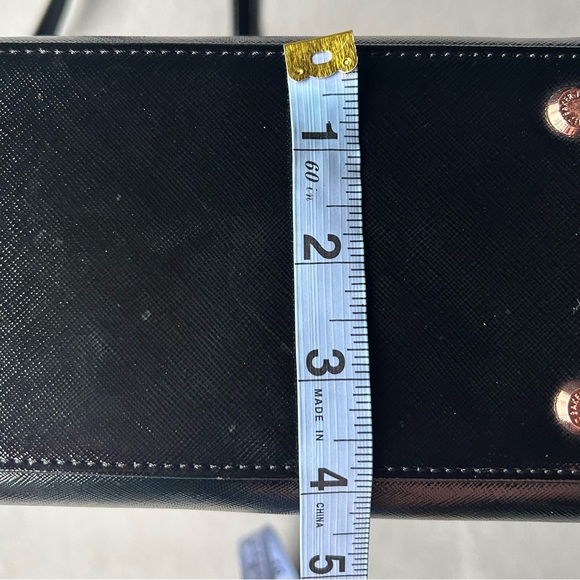 Ted Baker ~ Faux Leather Tote with Top Handle ~ Black with Rose Gold Hardware - Picture 15 of 17